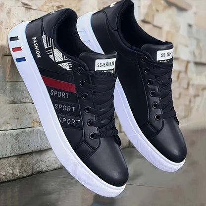 Lage skate-sneakers voor heren — Ademend, met veters, PVC-zool