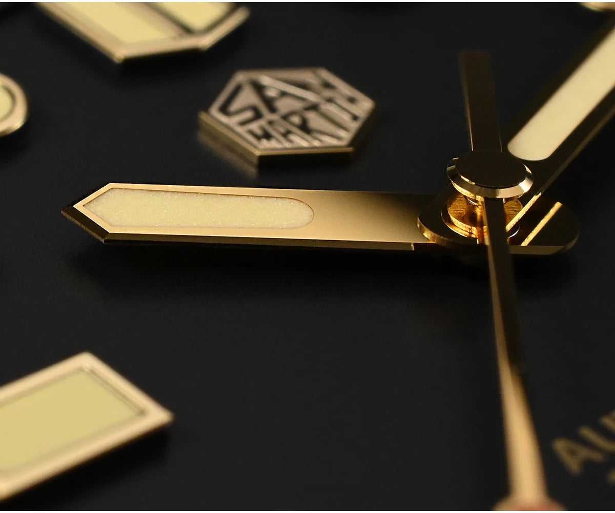 San Martin 44mm Men's Diver Watch Vintage MM300 Gilt Dial Sport NH35 Automatic Mechanical Sapphire Waterproof 300M C3 Lume SN0087