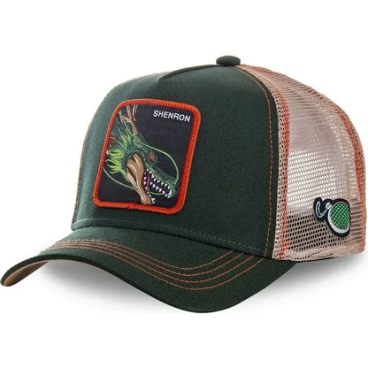 Kapa Dragon Ball Son Goku, bejzbolska kapa, poletna potovalna kapa s ščitkom, moška kapa z vezenjem, hip-hop kapa s ščitkom proti soncu, nastavljiva kapa v stilu »trucker«, mrežasta kapa
