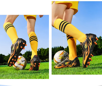 Chaussures de football professionnelles pour enfants et hommes, chaussures de sport à tige basse avec soutien de la cheville, pour jeunes, entraînement et matchs, antidérapantes et durables