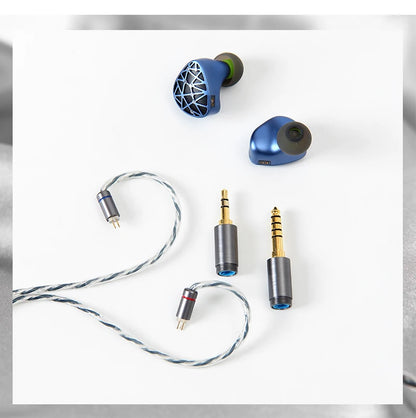 Sound Rhyme SR10 HiFi Earphones 2DD+4BA Hybrid Wired In-Ear Monitors, High Resolution Music Earphones with Detachable Cable, 2.5mm 3.5mm 4.4mm Plug