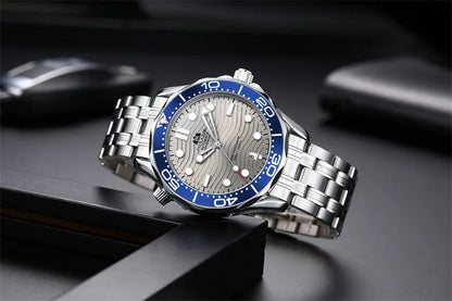 Luxury Automatic Watch for Men Stainless Steel Waterproof Calendar Mechanical Watches Fashion Casual Mens Watches Reloj Hombre