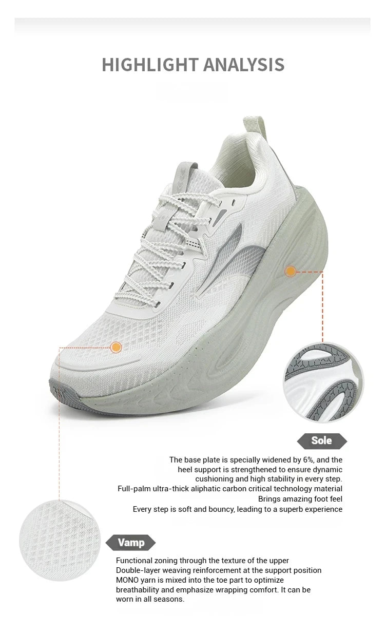 361 Degrees PopBlaze 5 Herren-Laufschuhe – Neue Dämpfung, dicke Sohle, atmungsaktiv, rutschfest, Outdoor-Jogging, Herren-Sneaker 672532212