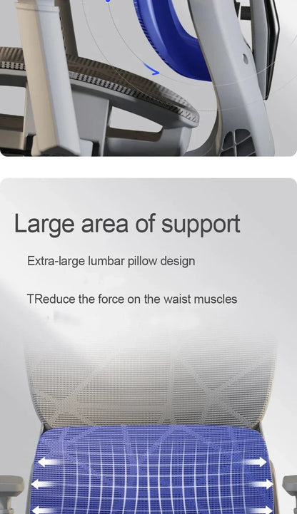 Ergonomic Gaming Chair with Adjustable Footrest, Reclining Office Chair, Posture Support Computer Chair with 2D/3D Armrests for Home Office