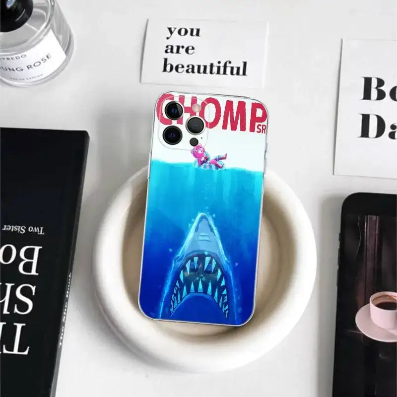 Cartoon B-Battle-R-Royale-F-FortniteS for iPhone 17 16 15 14 13 12 11 Pro Max Plus Transparent Soft TPU Phone Cover