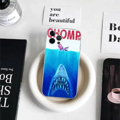 Cartoon B-Battle-R-Royale-F-FortniteS for iPhone 17 16 15 14 13 12 11 Pro Max Plus Transparent Soft TPU Phone Cover