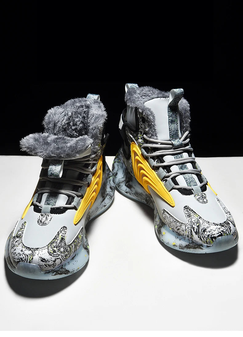 Men's Boots 2025 New Winter Slippers Warm Men Shoes Waterproof Non-Slip Plush Sneakers Male Tennis Shoes Boots Men Sneakers Winter