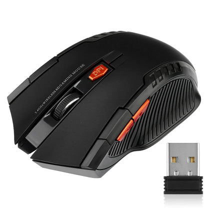 Mouse gaming optic wireless 2.4GHz cu receptor USB, 2000DPI, 6 butoane, pentru computer și laptop, accesorii