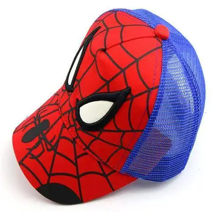 Boys' Spider-Man skin-friendly, breathable, sweat-absorbing baseball cap, mesh cap, cap with visor, sun hat
