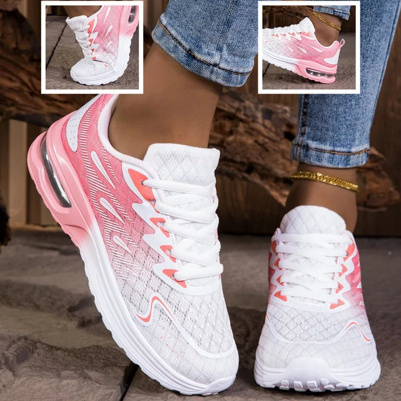 YRZL Women Sneakers Breathable Lightweight Running Shoes Non-Slip Wear-Resistant Comfortable Women's Walking Shoes