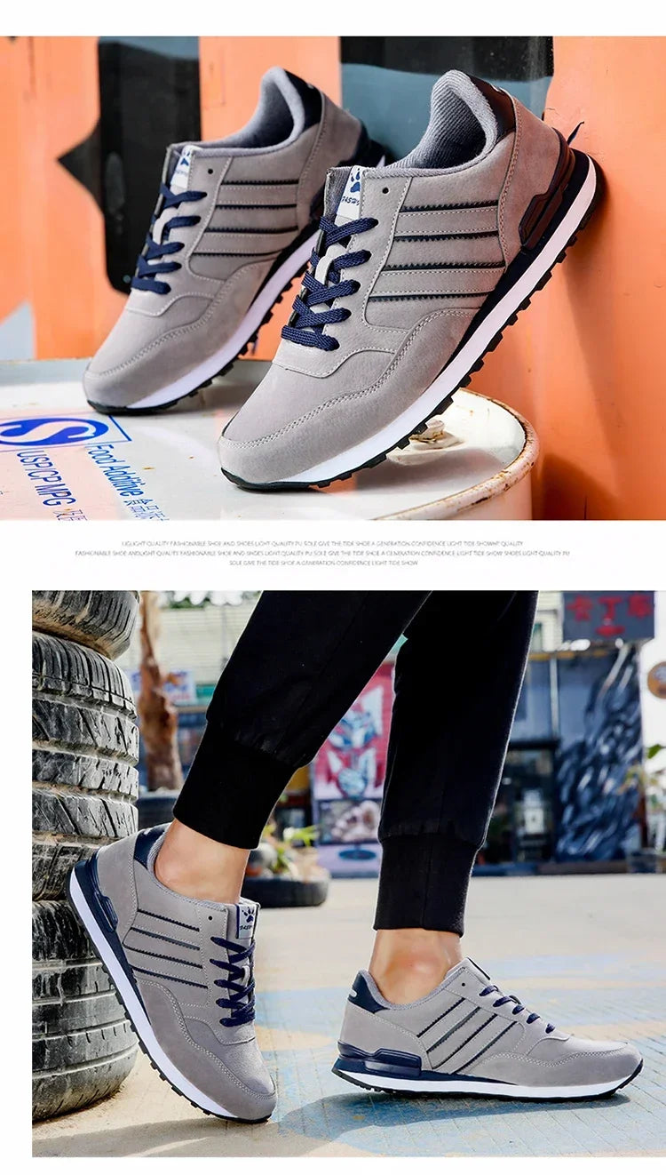 Męskie trampki Skórzane buty codzienne Jesienne oddychające buty męskie Płaskie buty męskie Męskie buty codzienne