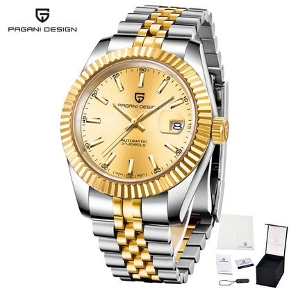 PAGANI DESIGN Men Mechanical Watch Luxury Automatic Watch Jubilee Bracelet Japan Movement 100M Waterproof Sport Wristwatch 1645