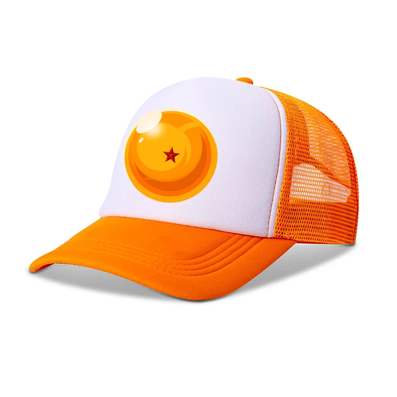 Dragon Ball Parent-child Baseball Cap Adjustable Anime Boy Sunhat Orange Summer Men Outdoor Sport Peaked Hat Birthday Gifts