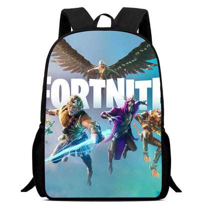 Kids School Backpack Cartoon Fortnite Bags for Girls Boys Durable Lightweight Large Capacity Breathable