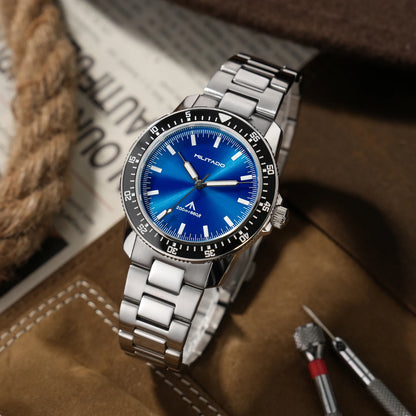 MILITADO  ML25 Quartz Dive Watch VH31 Sweep Second Sapphire Crystal 200M Waterproof BGW9 Lume Ceramic Bezel Men Watch