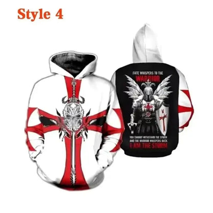 Knight Templar Mens Hoodie Sweatshirt 3d Printed Men Women Casual Hooded Sweatshirts Pullover Hip Hop Harajuku Streetwear Tops, produit gaming premium Fraquane