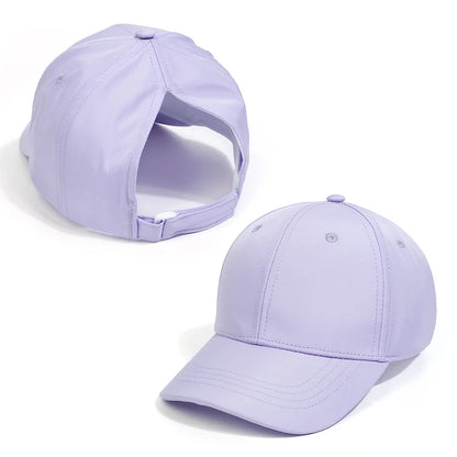 Fashion High Ponytail Kids Boy Hat Sun Hats Baseball Caps Solid Color Travel Caps Sun-proof Wide Brimmed Peaked Caps Hat