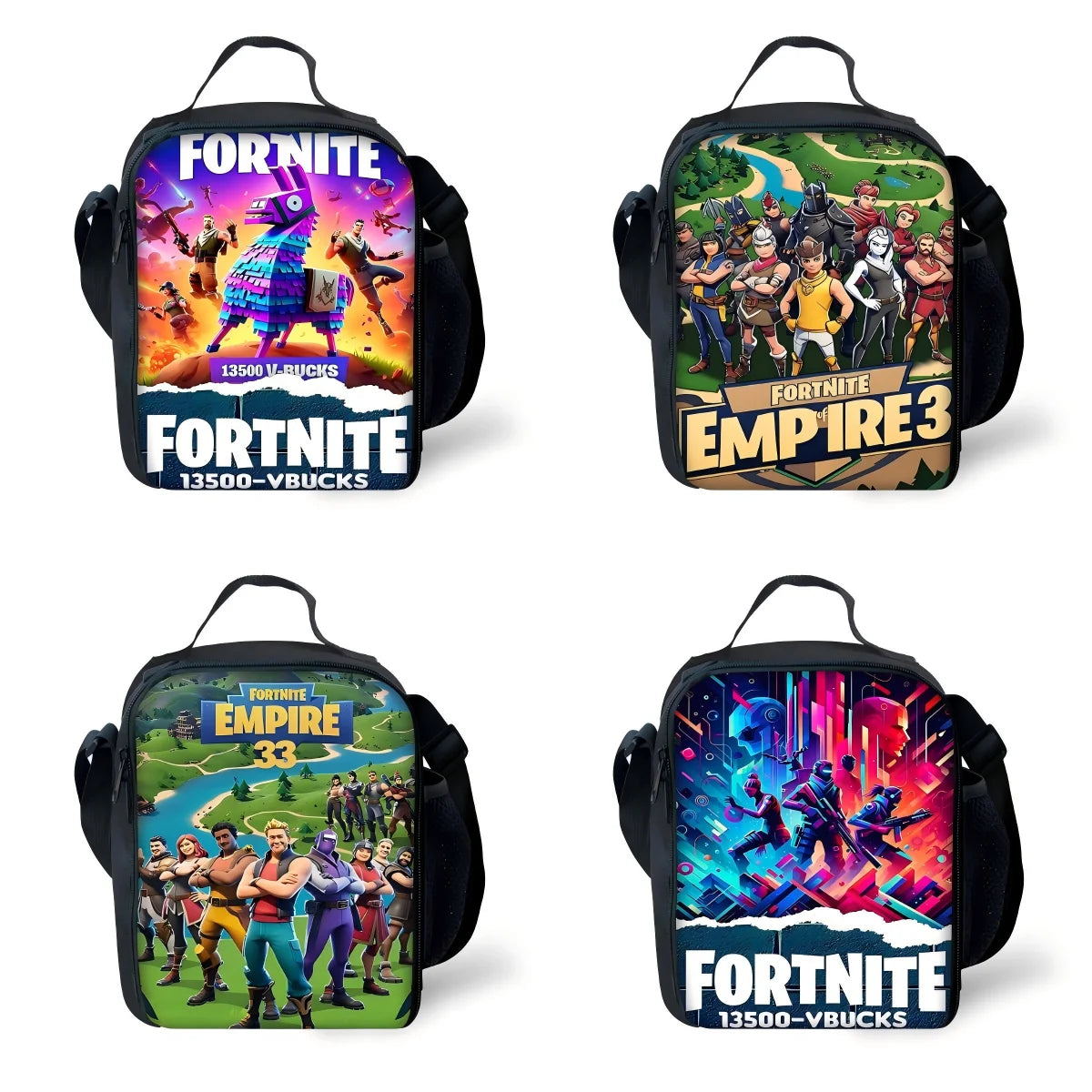 Classic Game Fortnite Child Insulated Large Capacity Bag for Boy Girl Student Outdoor Picnic Reusable Thermal Cooler Lunch Box