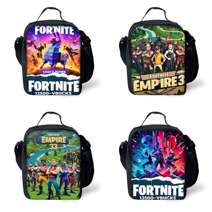 Classic Game Fortnite Child Insulated Large Capacity Bag for Boy Girl Student Outdoor Picnic Reusable Thermal Cooler Lunch Box