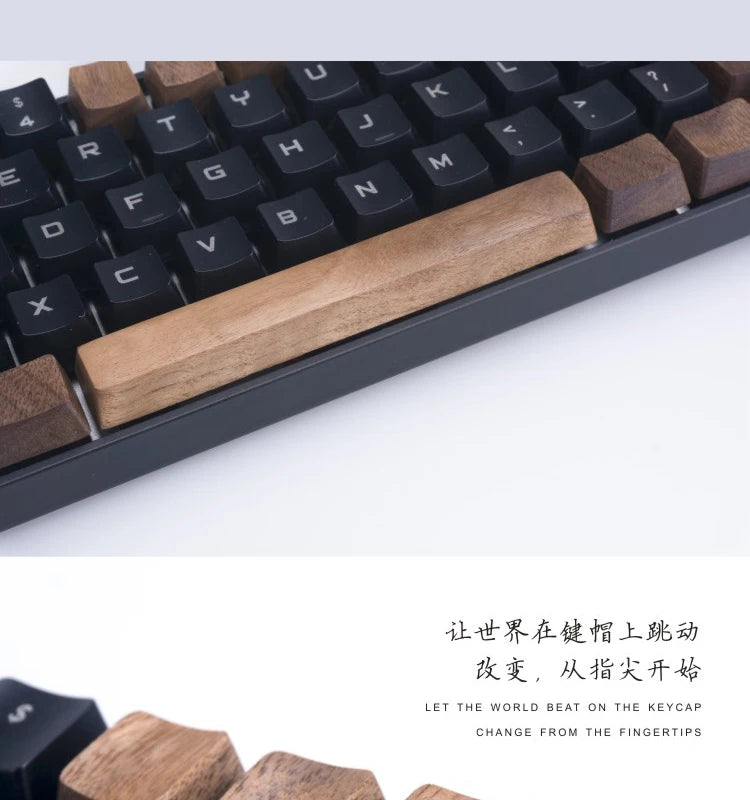 handmade custom wood keycap for mechanical keyboard walnut solid wooden keycaps spacebar Esc Cherry mx switch OEM Profile