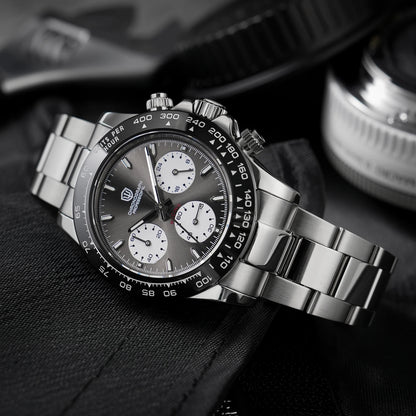 Watchdives WD16500 V2 Men Watch VK63 Quartz Movement Chronograph Wristwatch Stainless Steel Sapphire Crystal Luminous Watches