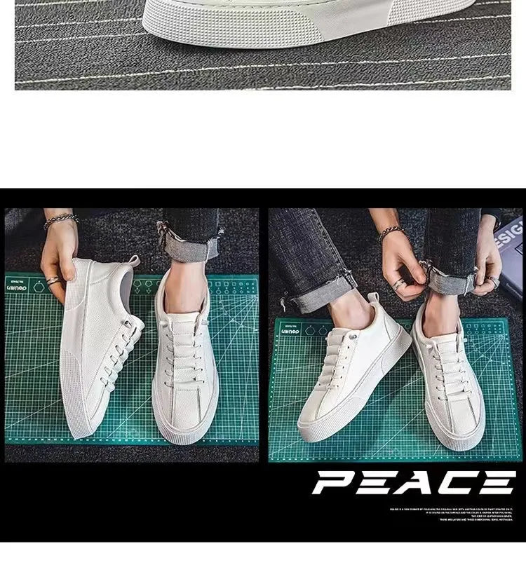 Vyriški sportiniai bateliai, kasdieniai batai, vyriški plokščiapadžiai batai, „Zapatillas Hombre“, lengvi, pagaminti iš PU odos, kvėpuojantys batai, vyriški balti sportiniai teniso bateliai