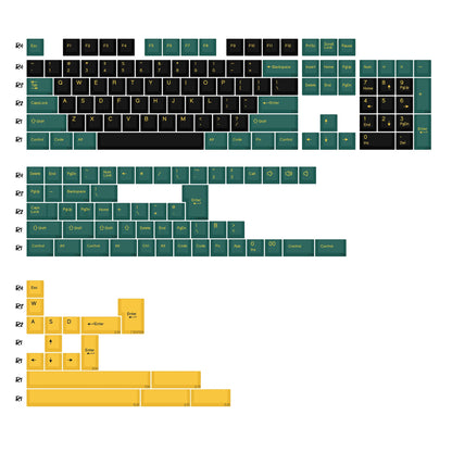 KBDiy GMK WOB Keycap Cherry Profile Double Shot PBT ISO 7u Black and White Keycaps For Mechanical Keyboard Retro Gaming Key Cap