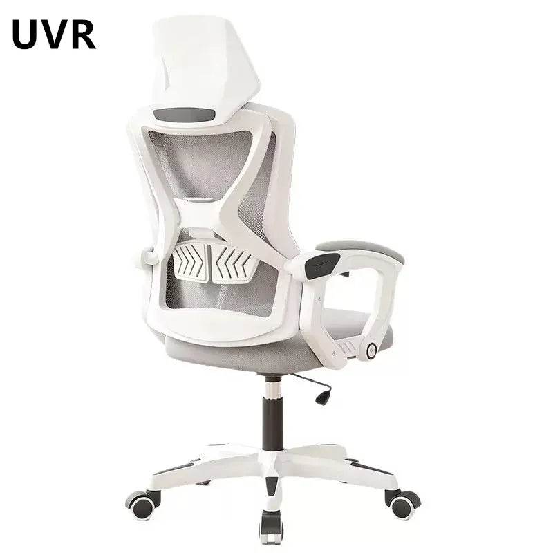 UVR Reclining Computer Chair Ergonomic Office Gaming Chair with Adjustable Backrest, Comfortable Long Sitting Desk Chair with Armrests
