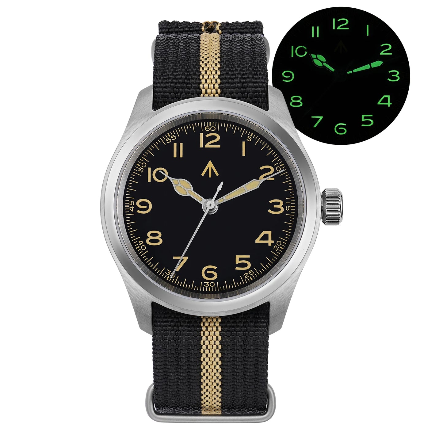 Militado ML08 Vintage Watch VH31 Quartz Movement Domed Sapphire Crystal Wristwatch BGW9 Luminous Vintage 38mm Quartz Watches