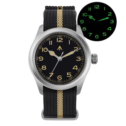 Militado ML08 Vintage Watch VH31 Quartz Movement Domed Sapphire Crystal Wristwatch BGW9 Luminous Vintage 38mm Quartz Watches