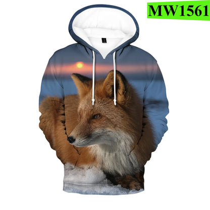 Hip Hop Popular Novelty Comfortable New Fox 3D Print Hoodies Sweatshirts Men/Women Sweatshirt Adult/Child Casual Pullovers
