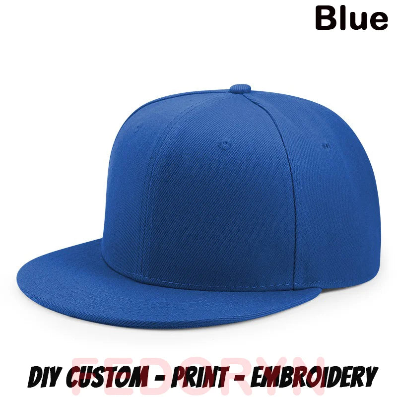 Fedoryn Custom Snapback Caps Splice Color Embroidery Hip Hop Cap for Women and Men DIY LOGO Design Print Hats Unisex Wholesale