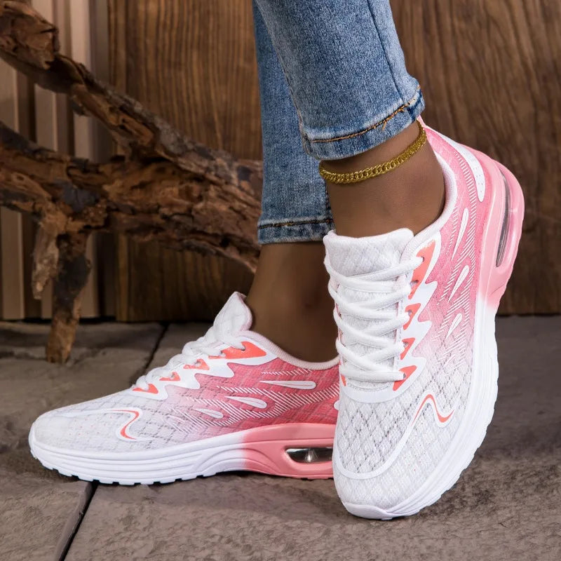 YRZL Women Sneakers Breathable Lightweight Running Shoes Non-Slip Wear-Resistant Comfortable Women's Walking Shoes