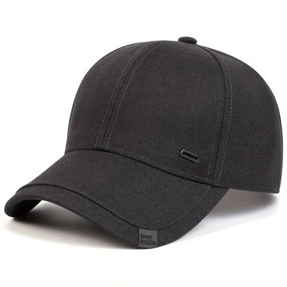 Unisex Square Silver Buckle Label Baseball Caps Spring Autumn Outdoor Adjustable Casual Hats Sunscreen Hat