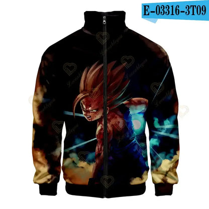 Dragon Ball 3D Print Zipper Hoodie Cool Fashion Men/Women/Kids Long Sleeve Hoodies Sweatshirt Casual Cosplay Jacket Clothes, produit gaming premium Fraquane