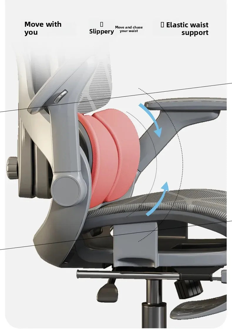 Air Titan Full-Mesh-Büro- und Gaming-Computerstuhl, ergonomischer Schreibtischstuhl für Studierende mit Drei-Zonen-Lendenstütze und gut belüftetem Design