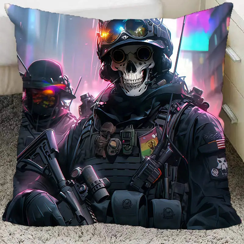 Anime Call of Duty Ghost Keegan Konig Cosplay 45CM Throw Pillows Soft Waist Sofa Cushion Throw Bedroom Pillows