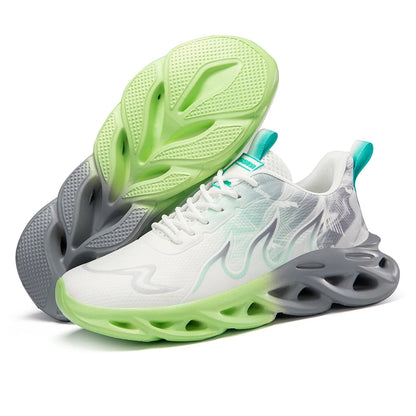 Men's Running Shoes Mesh Breathable Flat Cushioning Soft Comfortable Sneakers Outdoor Gym Trendy Casual Jogging Shoes for Men