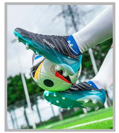 Double Star Adult Youth AG Soccer Cleats Non Slip Durable Artificial Natural Grass Football Shoes for Training Match Men Women