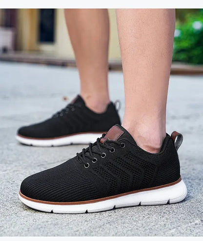 Casual Sneaker Shoes, Breathable Men's Walking Mesh, Soft Sole Outdoor Anti-Slip Travel Comfortable Running Shoes, Tenis Masculino