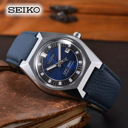 Seiko Men's and Women's Automatic Mechanical Watch Fashion High Quality Leather Strap Calendar Waterproof Couple's Watch