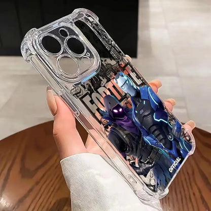 Fortnite Gaming-Handyhülle für Samsung Galaxy S26 S25 S24 S23 S22 S21 S20 Edge FE Ultra Plus 4G 5G – stoßfeste transparente TPU-Schutzhülle