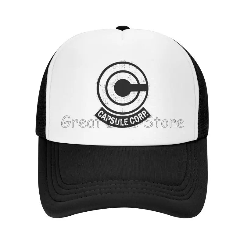 Capsule Corp Mesh-Baseballkappen Unisex-Hip-Hop-Trucker-Cap Anime DBZ Dad-Cap Verstellbare Rennkappe Sommer-Trucker-Snapback-Kappen