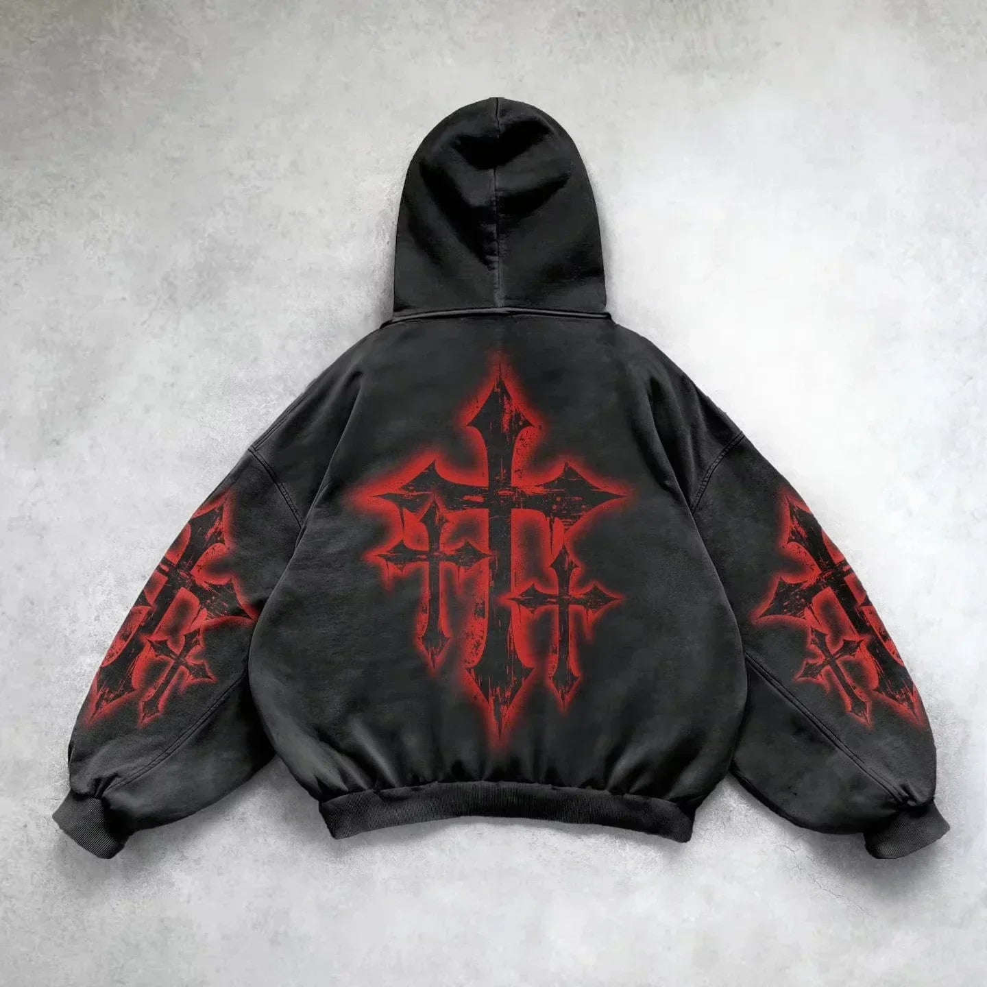 American Y2K New Hip Hop Trend Retro Hoodie Women Street Casual Loose Joker Vintage Sweatshirt Unisex Fleece Padded Warm Hoodie