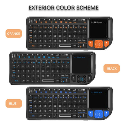 MRSVI Mini-Bluetooth-Tastatur A8 PLUS, beleuchtete 2.4GHz-Wireless-Tastatur mit Touchpad für Android TV Box, Mac, Laptop, Windows