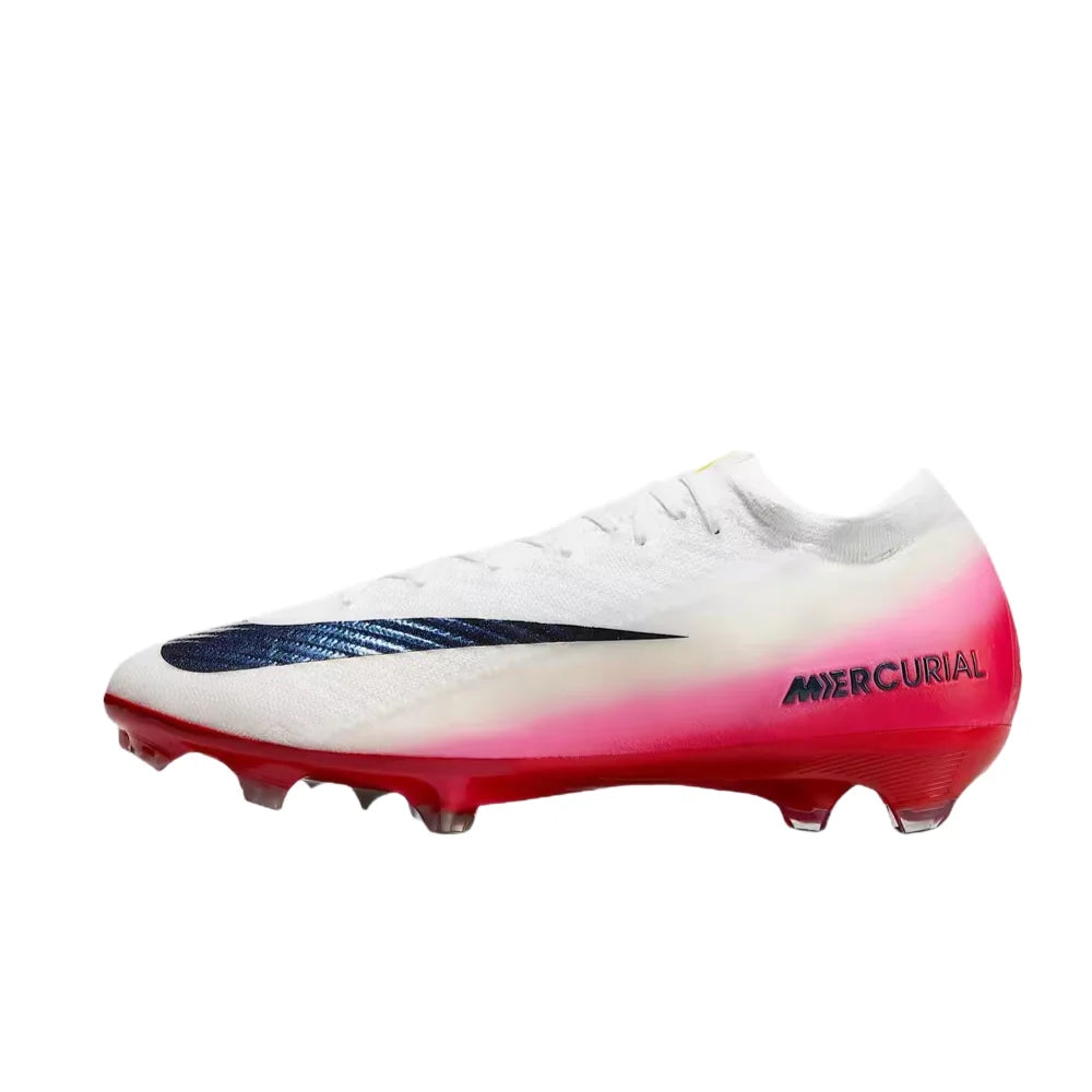 Nike Mercurial Vapor 16 Elite LV8 Men's FG Soccer Cleats – Soft, Comfortable, Natural Grass, White/Blue HV4887-100