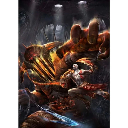 Canvas Painting Posters and Prints Wall Art Anime Pop Game God of War Ragnarok Poster Aesthetics Kratos Gaming