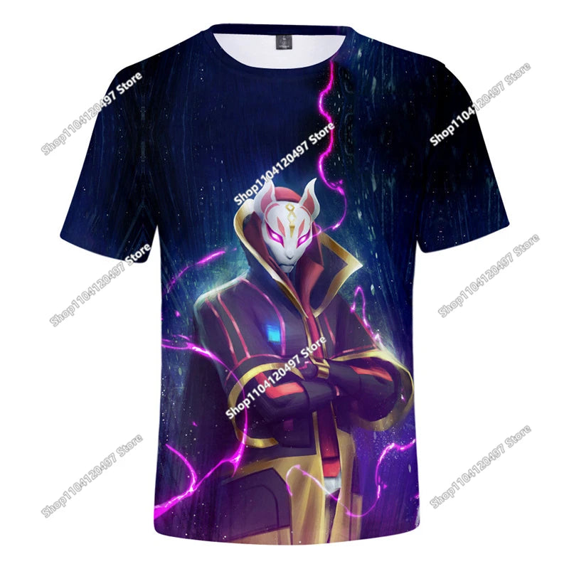 Fortnite Boys Clothes T-Shirt Victory Hero Child Kids T-shirt Battle Royale 3D Girls Short Sleeve Tees T-shirt