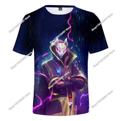 Fortnite Boys Clothes T-Shirt Victory Hero Child Kids T-shirt Battle Royale 3D Girls Short Sleeve Tees T-shirt