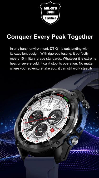 New Outdoor Precise GPS Map GNSS Smart Watch Men 10TM Waterproof 1000mAh Battery 170+Sport Mode Bluetooth Call AMOlED Smartwatch